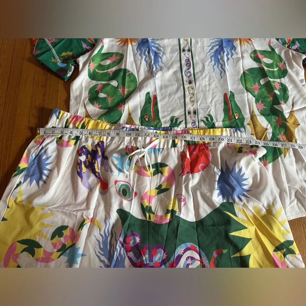 Dragon Motif Matching Shirt & Short Set, Size 6X, NWOT